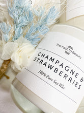 Load image into Gallery viewer, White Candle-Champagne & Strawberries