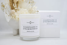 Load image into Gallery viewer, White Candle-Champagne & Strawberries