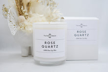 Load image into Gallery viewer, White Candle-Rose Quartz