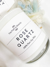 Load image into Gallery viewer, White Candle-Rose Quartz