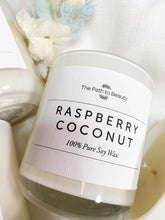 Load image into Gallery viewer, White Candle-Raspberry Coconut