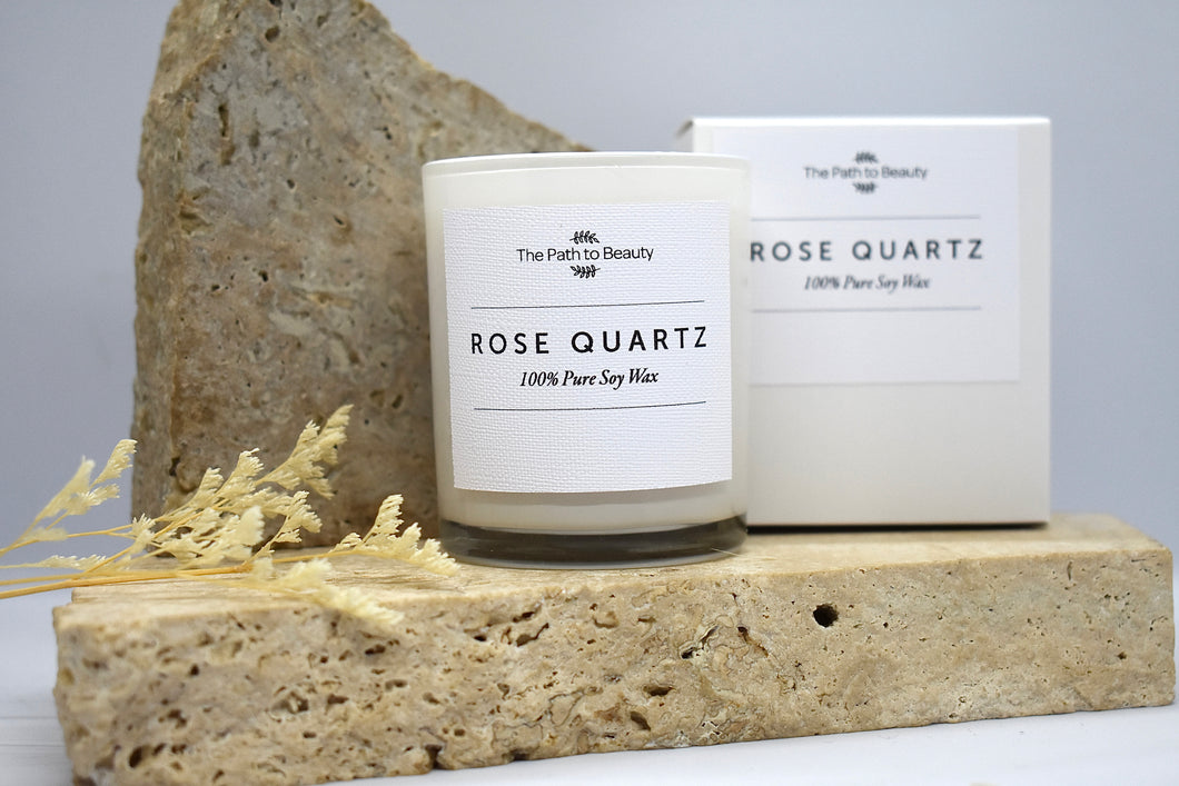 Petite Candle ~ Rose Quartz